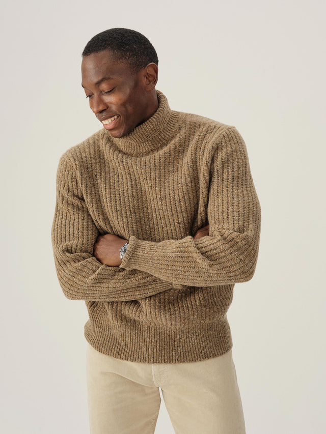 Brimstone Irish Donegal Wool Turtleneck