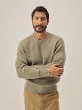 Dusty Sage Seafarer Cotton Rib Crew