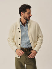 Natural California Cashmere Shawl Cardigan