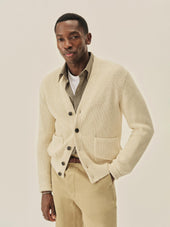Sand Dollar Seafarer Cotton Rib Cardigan
