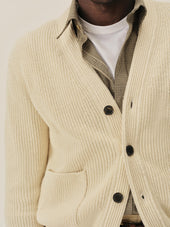 Sand Dollar Seafarer Cotton Rib Cardigan