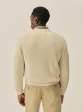 Sand Dollar Seafarer Cotton Rib Cardigan