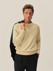 Natural Venice Wash Seafarer Traveler Cotton Crew