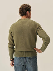 Olive Drab Venice Wash Seafarer Traveler Cotton Crew