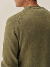 Olive Drab Venice Wash Seafarer Traveler Cotton Crew