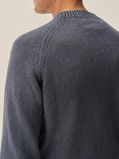 Vintage Navy Venice Wash Seafarer Traveler Cotton Crew