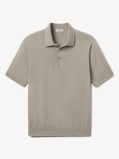 Stone Grey Como Cashmere Polo
