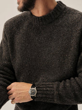 Seastack Wool Tweed Mock Turtleneck