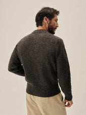 Seastack Wool Tweed Mock Turtleneck
