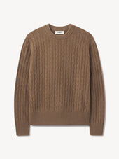 Oak Gall California Cashmere Cable Crew