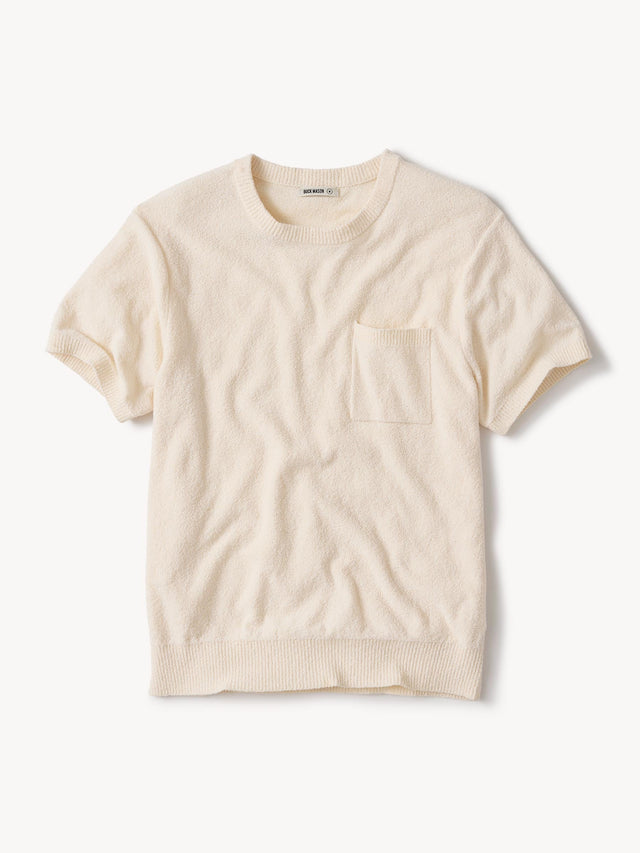 Ivory Cotton Loop Terry Tee
