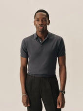 Faded Indigo Como Cashmere Polo