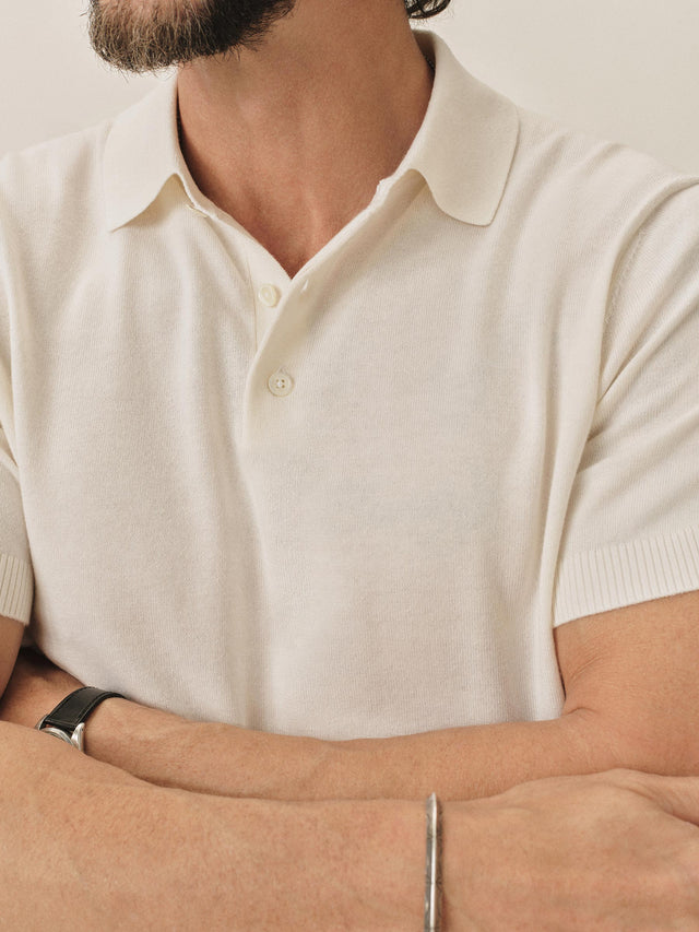 White Como Cashmere Polo