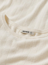 White Yuma Rib L/S Crew