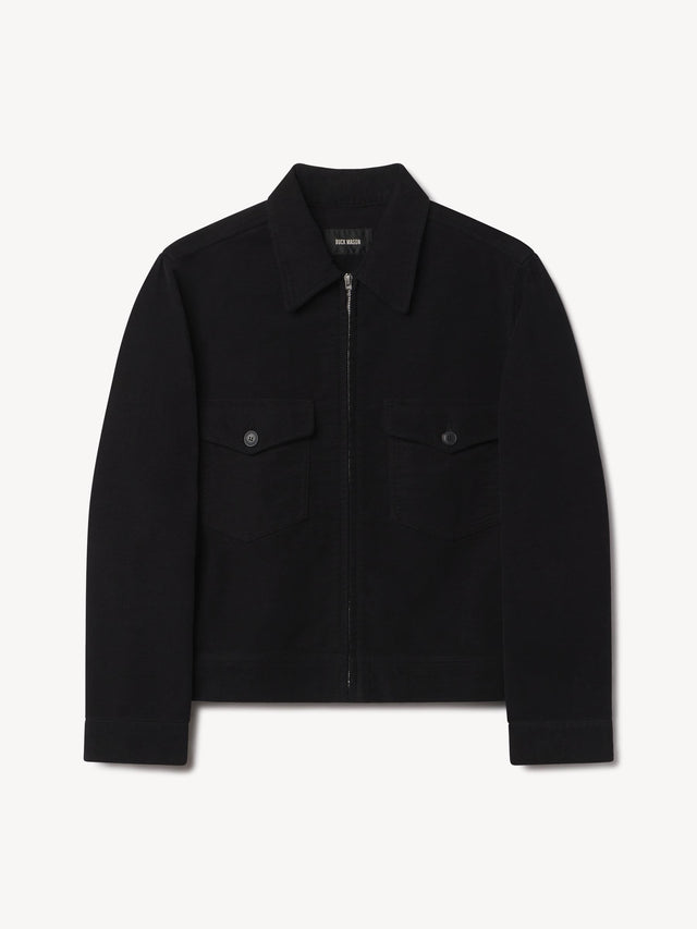 Black Italian Doeskin Station Jacket