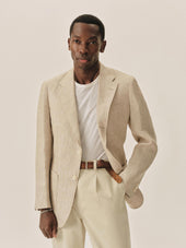 Linen Herringbone Hollywood Jacket