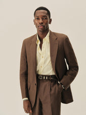 Chocolate Irish Linen Hollywood Jacket