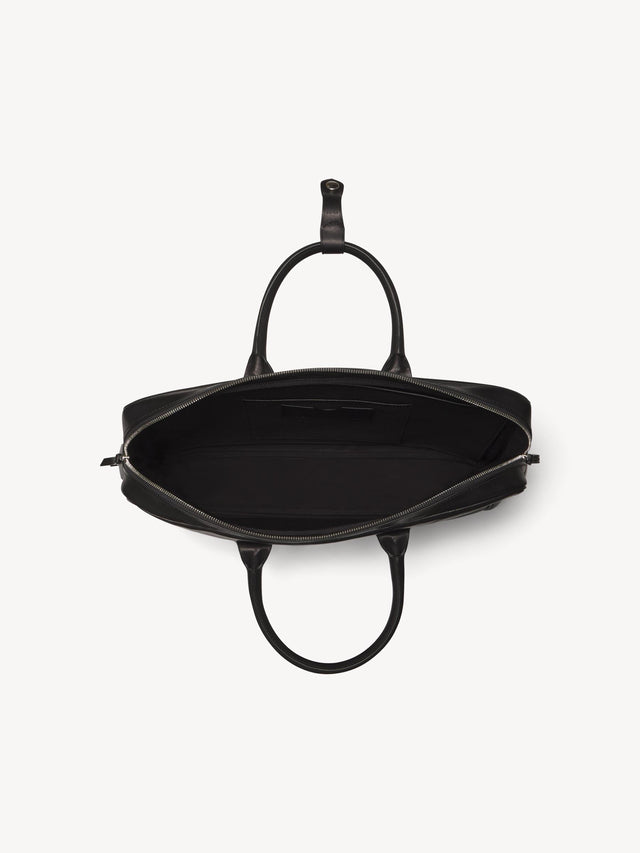Black Italian Leather Dispatch Bag