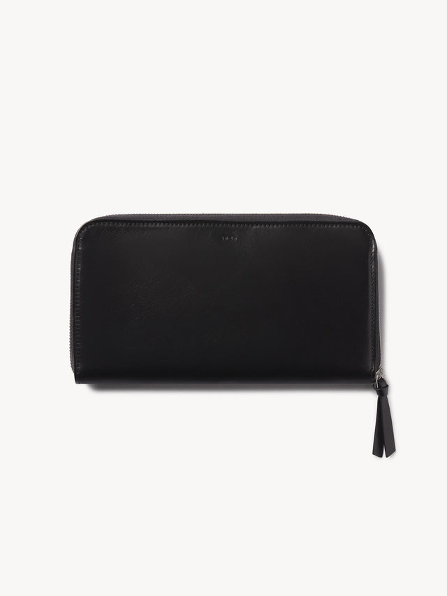Black Italian Leather Passporter