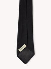 Black Italian Silk Grenadine Tie