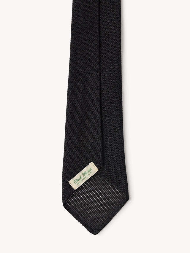 Black Italian Silk Grenadine Tie