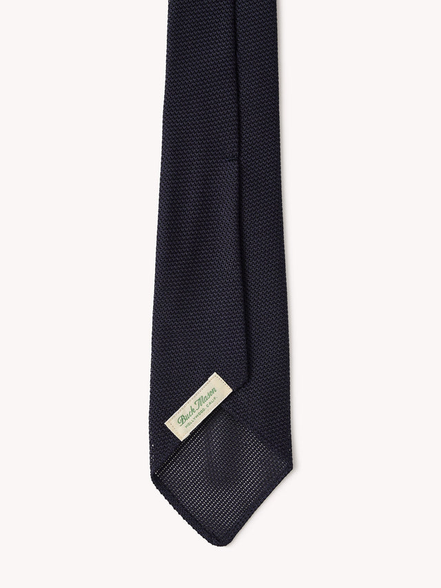 Navy Italian Silk Grenadine Tie