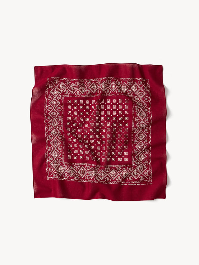 Deep Burgundy Japanese Cotton Bandana