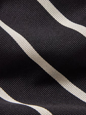 Black Bar Stripe Italian Silk Woven Tie