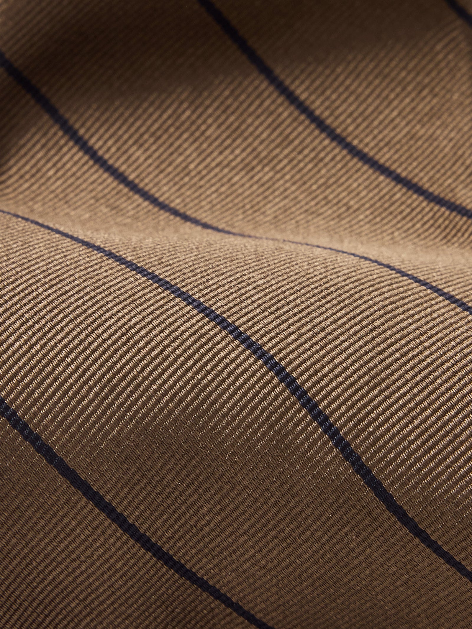 Brown Pencil Stripe Italian Silk Woven Tie