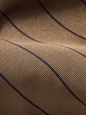Brown Pencil Stripe Italian Silk Woven Tie