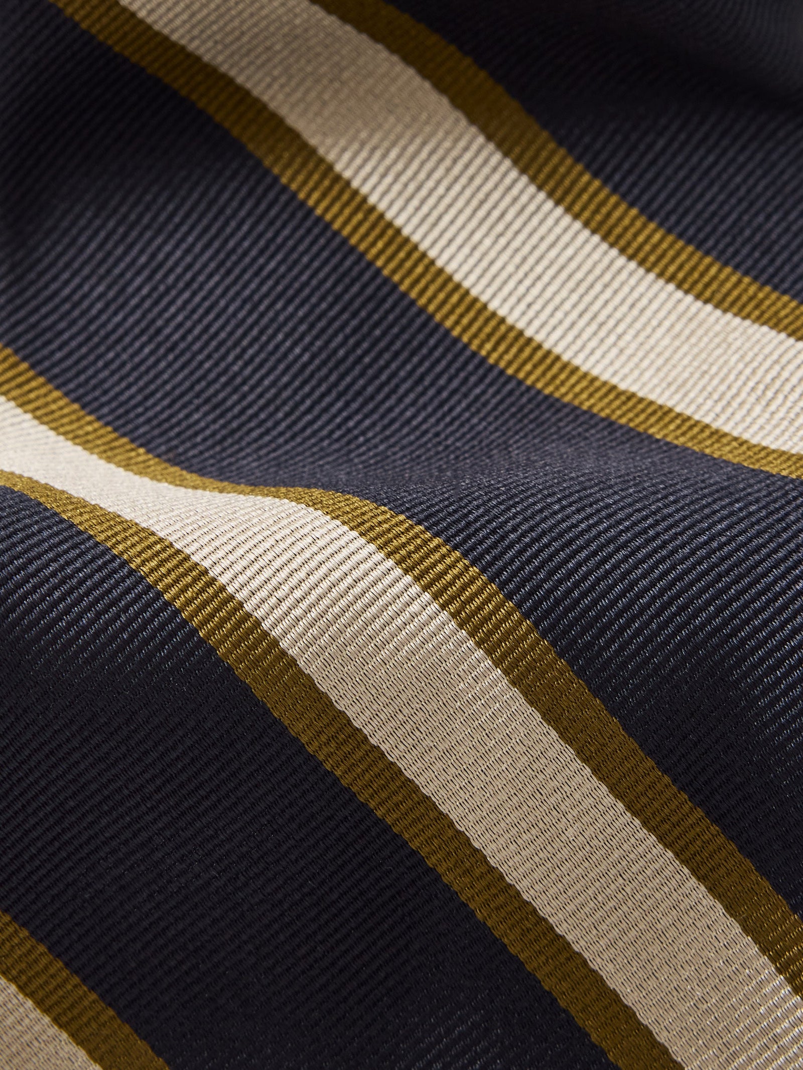 Navy Framed Bar Stripe Italian Silk Woven Tie