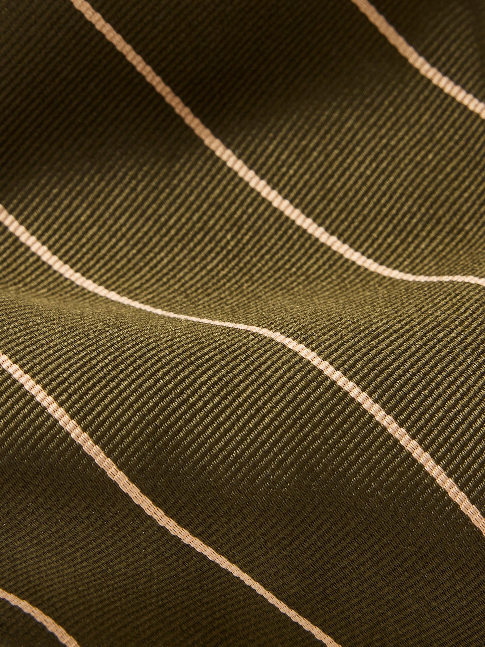 Olive Pencil Stripe Italian Silk Woven Tie
