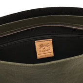 Brolio Messenger Da Uomo In Pelle Invecchiata Colore Bosco