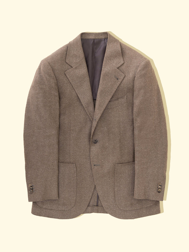Silk/Linen Sport Jacket - Camel Herringbone — The Anthology