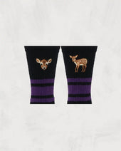 Skater Socks Embroidery Fawn