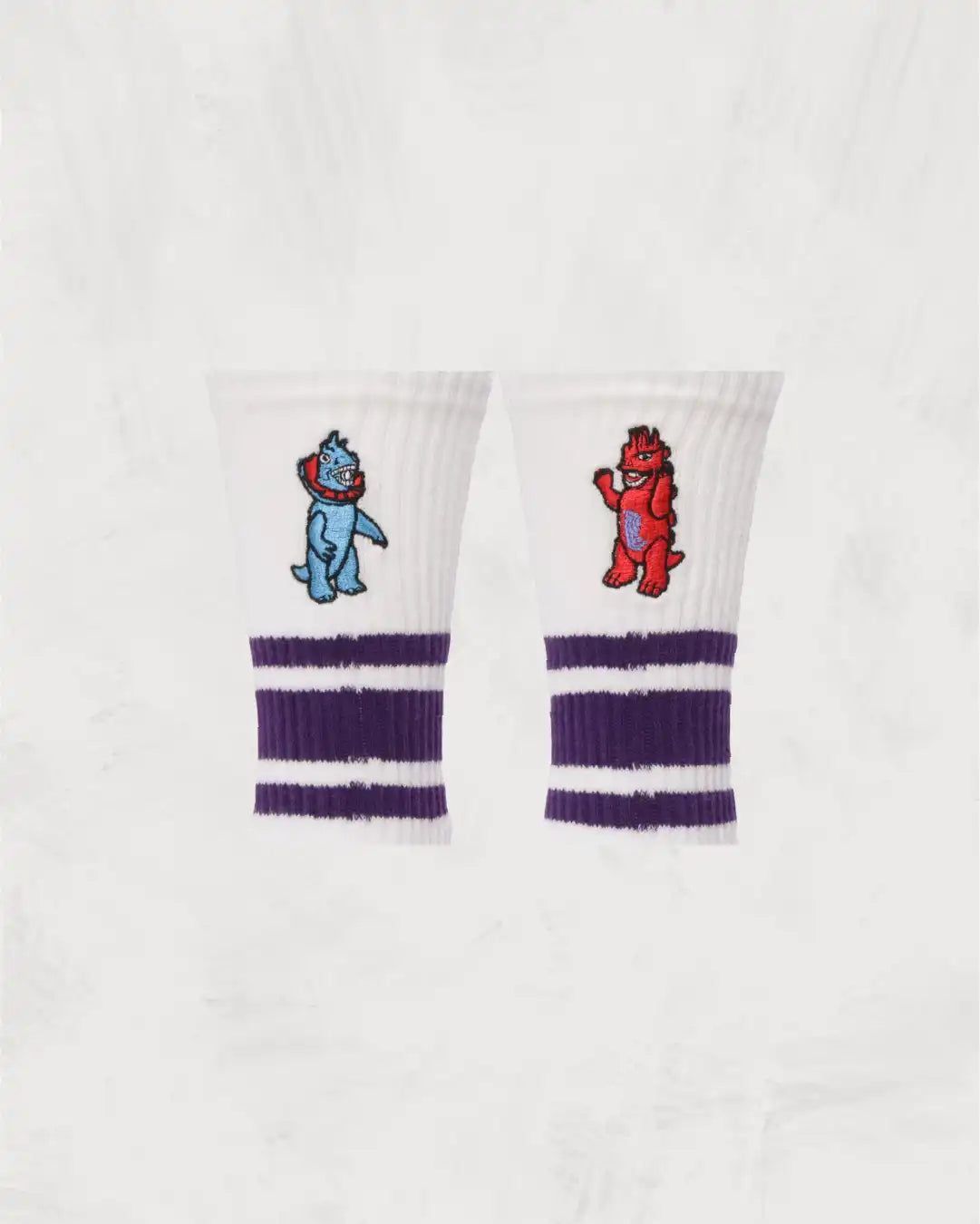 Skater Socks Embroidery Kaiju