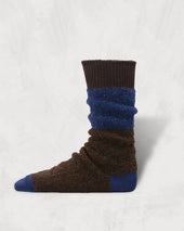 Bicolor Alpaca Boucle Socks