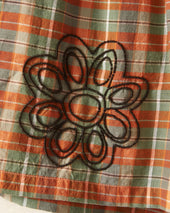 Beaded Floral Madras Shorts