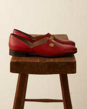 Flower Appenzeller House Shoes Red