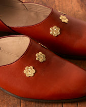 Flower Appenzeller House Shoes Red
