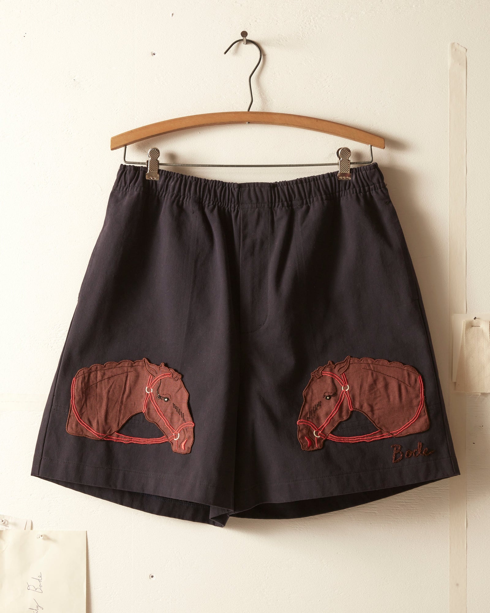 Pony Appliqu Shorts Midnight