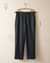 Twill Side Buckle Trousers Petrol