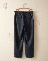 Twill Side Buckle Trousers Petrol