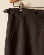 Twill Side Buckle Trousers