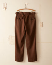 Twill Side Buckle Trousers