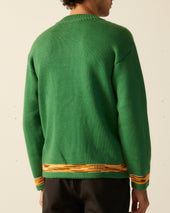Edge Trim Pullover Green