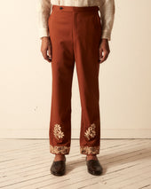 Gilded Floral Suiting Trouser