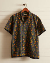 Trellis Block Print Short Sleeve Shirt