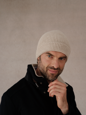 Beige Bonnet 100 Cachemire