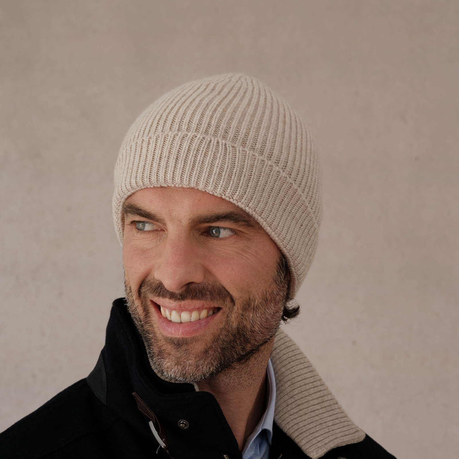 Beige Bonnet 100 Cachemire